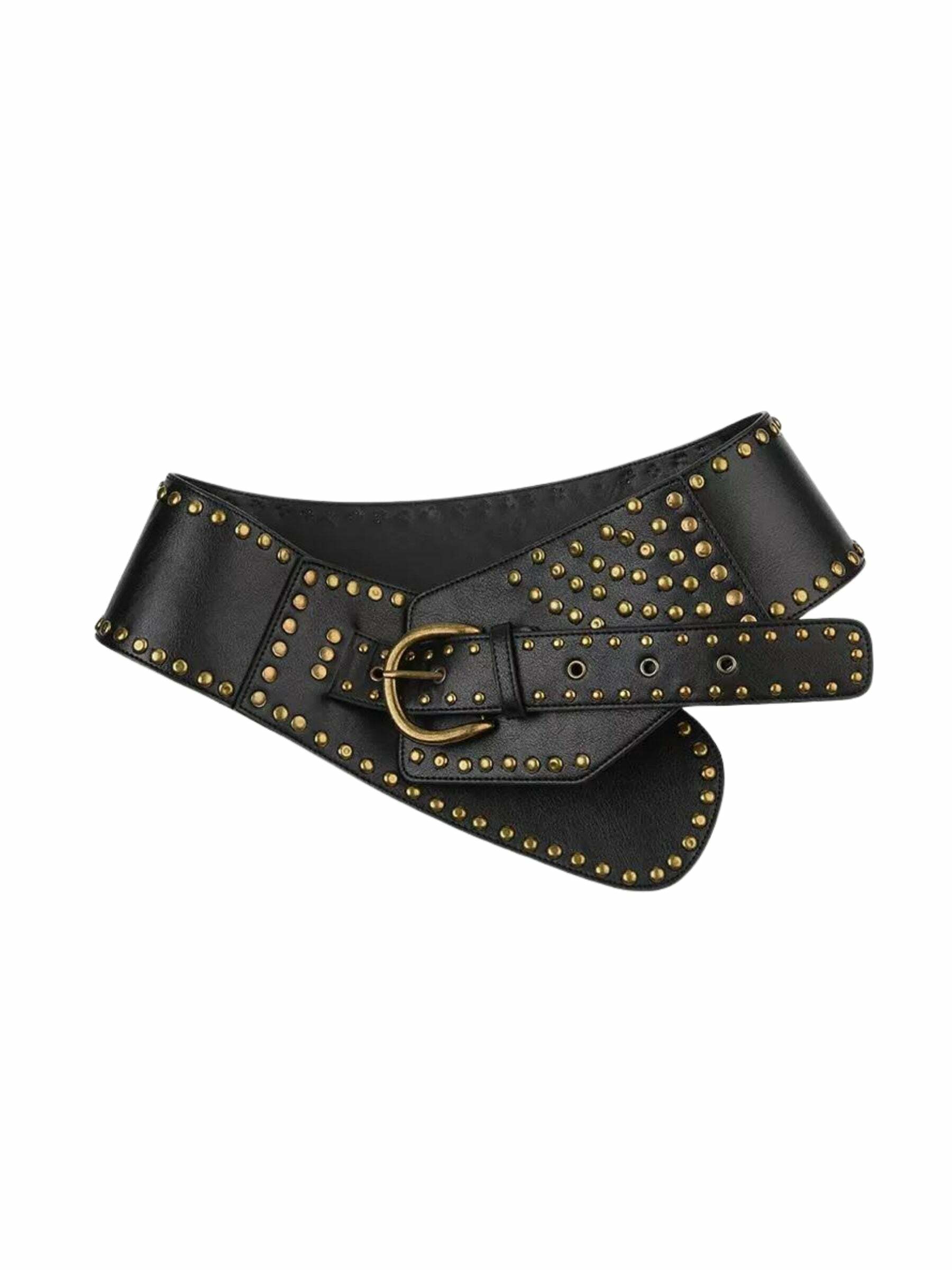Y2K Grunge Retro Wide Buckle Belt - Perfect for 90s Outfits, Y2K Summer, and Party Looks
