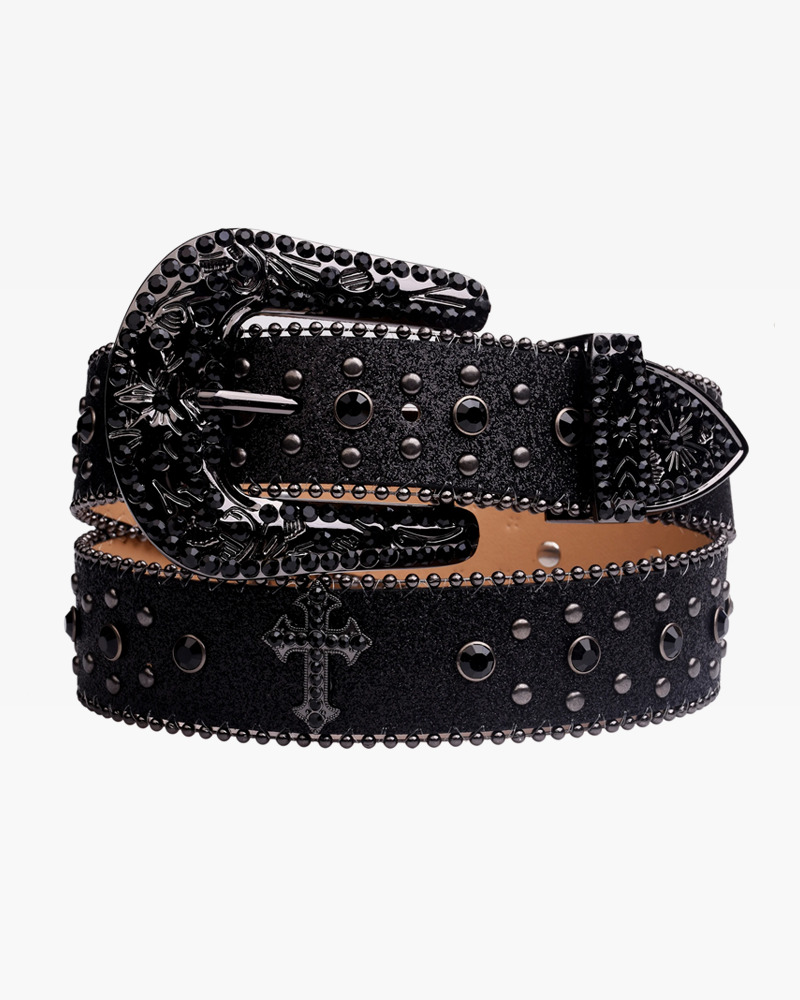 Y2K Grunge Rhinestone Belt - Perfect for 90s Outfits, Y2K Summer, and Retro Party Looks