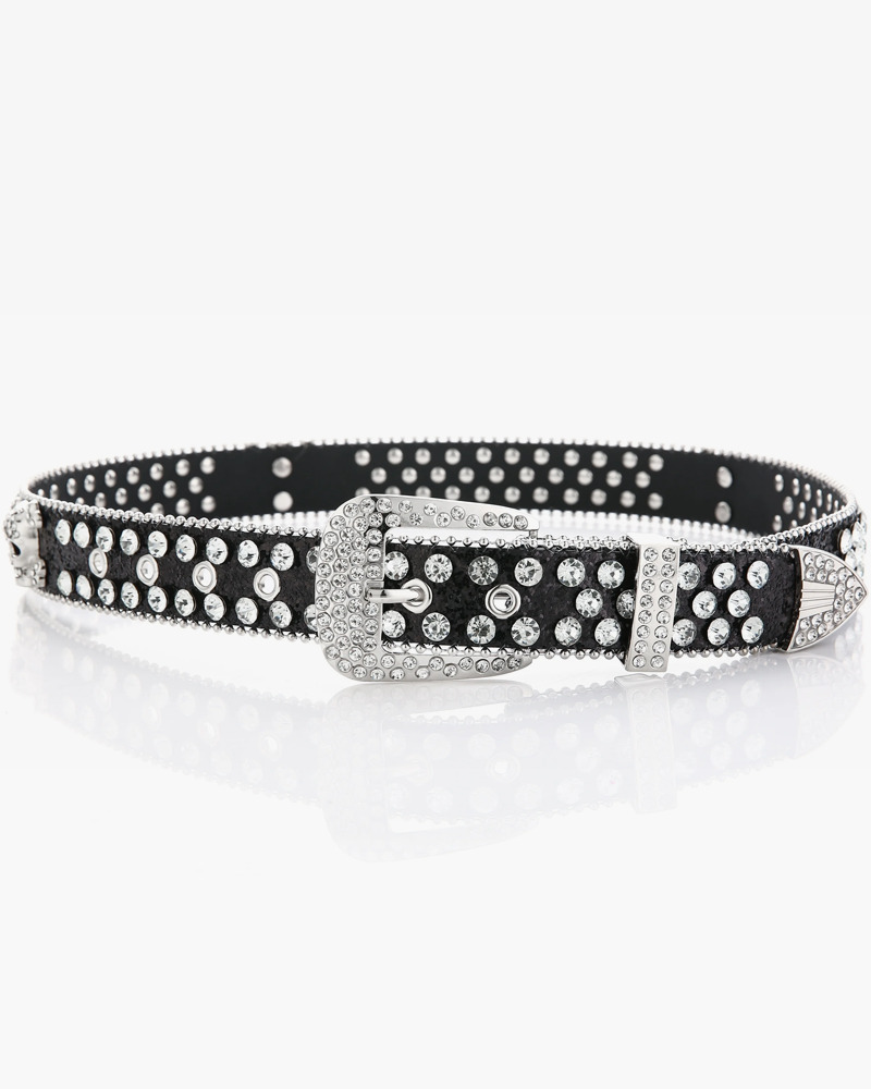 Y2K Grunge Rhinestone Skull Belt - Perfect for 90s Outfits, Y2K Summer, and Retro Party Looks