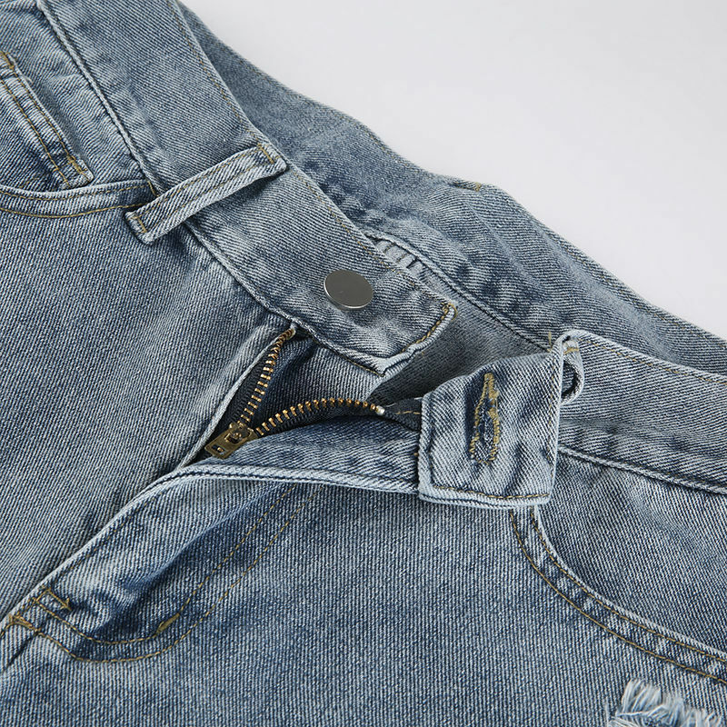 Y2K Grunge Ripped Baggy Jeans - 90s Fashion, Y2K Summer Outfits, Retro Style, Y2K Club