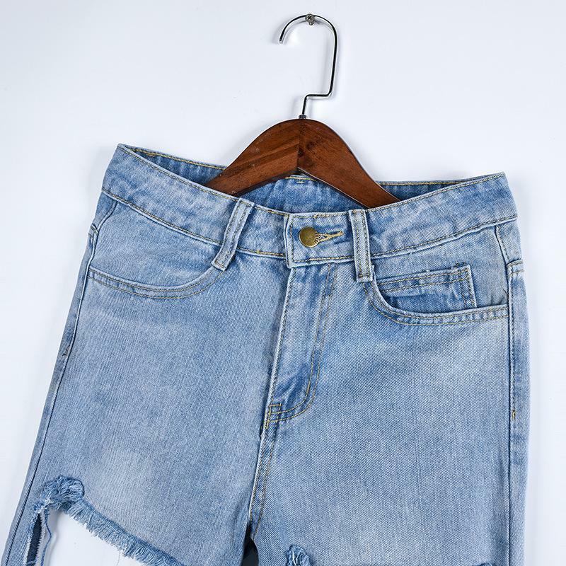 Y2K Grunge Ripped Jeans - 90s Retro Summer Outfit, Gothic Y2K Fashion, Hip Hop Style