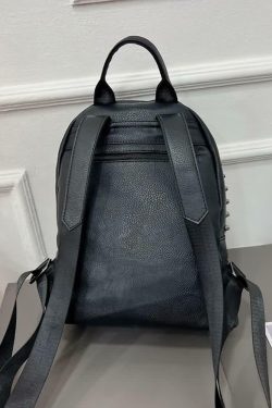 Y2K Grunge Rivet Studded Goth Skull Mini Backpack - Perfect for 90s and Y2K Summer Outfits