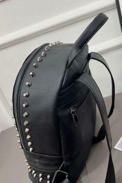 Y2K Grunge Rivet Studded Goth Skull Mini Backpack - Perfect for 90s and Y2K Summer Outfits