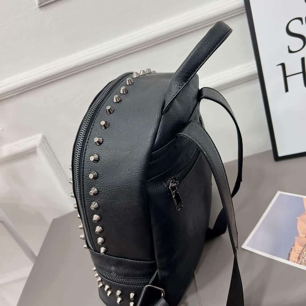 Y2K Grunge Rivet Studded Goth Skull Mini Backpack - Perfect for 90s and Y2K Summer Outfits