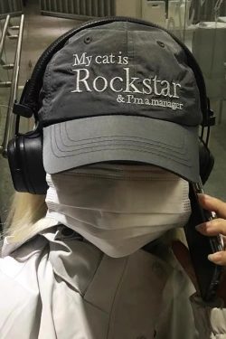 Y2K Grunge Rockstar Cat Manager Hat - Retro 90s Fashion, Y2K Summer & Party Outfits
