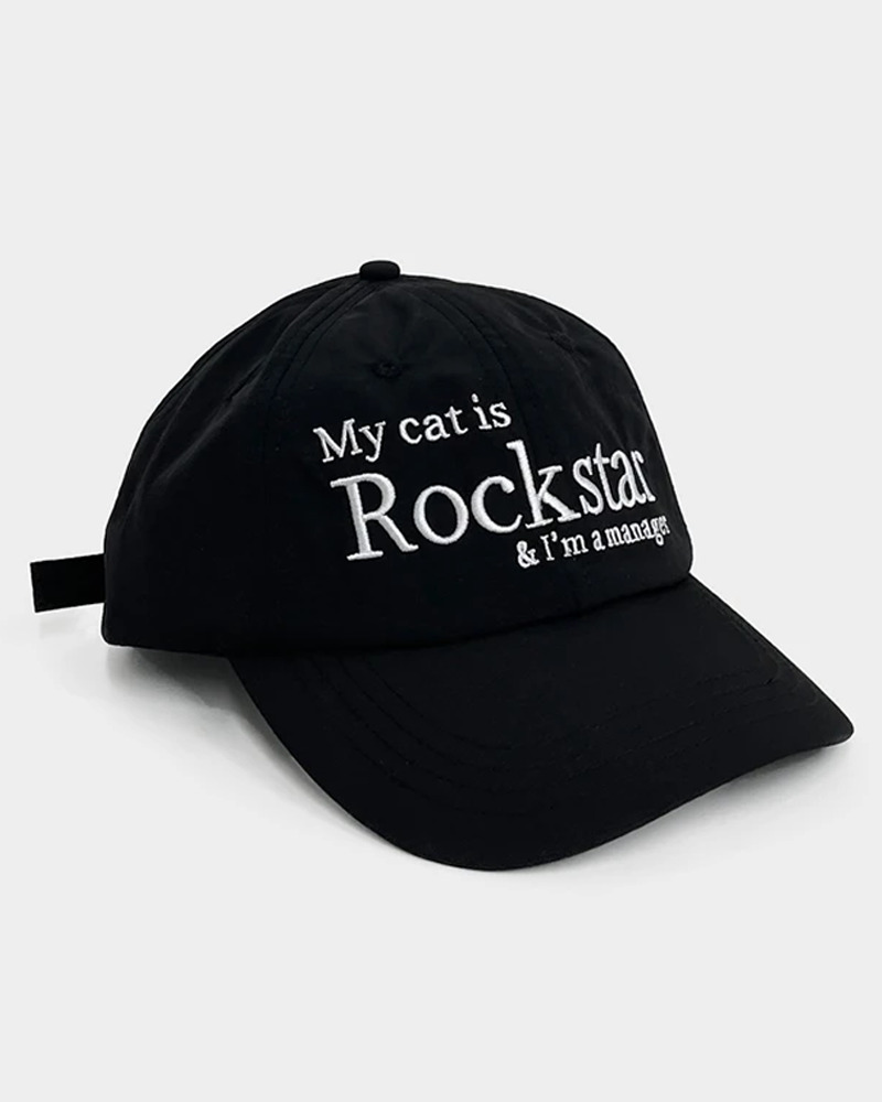 Y2K Grunge Rockstar Cat Manager Hat - Retro 90s Fashion, Y2K Summer & Party Outfits