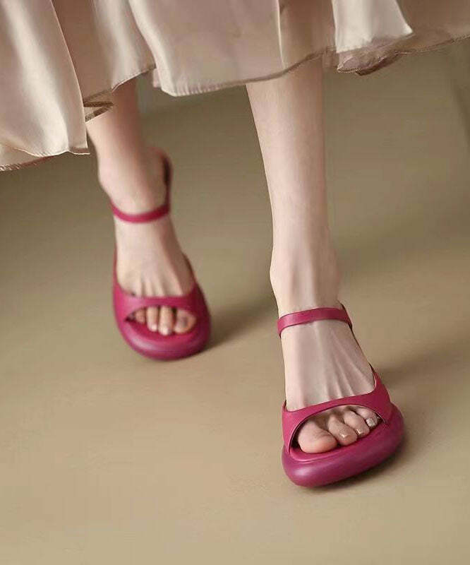 Y2K Grunge Rose Peep Toe Chunky Slide Sandals - Retro 90s Summer Party Outfit Essentials