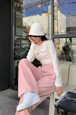 Y2K Grunge Round-Hem Letter Boucl� Crop Top - 90s Retro Summer Outfit for Women