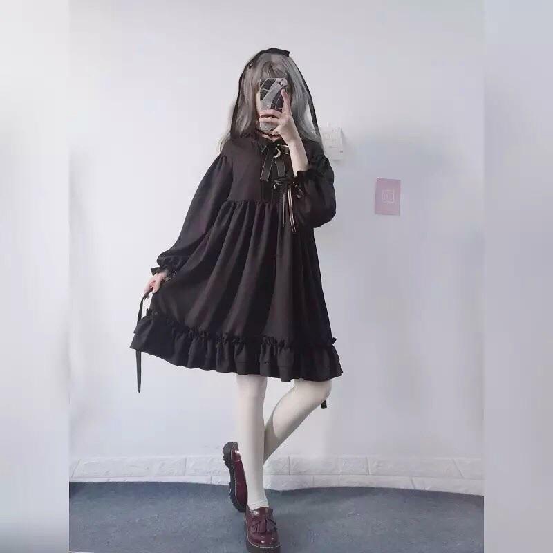 Y2K Grunge Ruffled Eclipse Dress - 90s Fashion, Summer Outfits, Retro Style, Pastel Goth