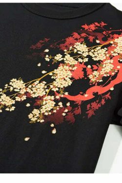 Y2K Grunge Sakura Samurai Tee - Retro 90s Fashion, Pastel Goth, Y2K Summer Outfits