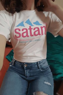 Y2K Grunge Satan Water Shirt - Retro 90s Fashion, Summer Y2K Outfits, Gothic Y2K Style