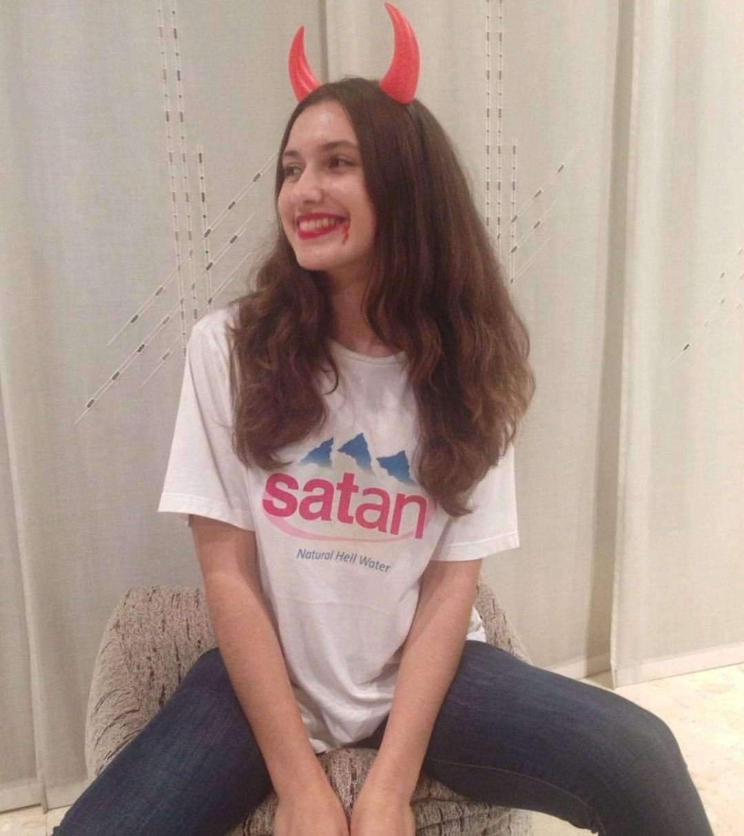 Y2K Grunge Satan Water Shirt - Retro 90s Fashion, Summer Y2K Outfits, Gothic Y2K Style