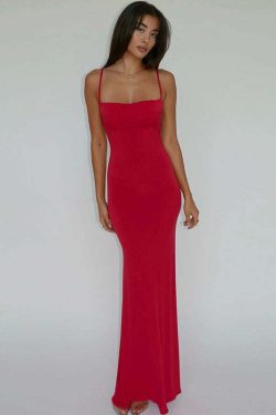 Y2K Grunge Satin Maxi Dress - Retro 90s Fashion, Summer Party, Club & Popstar Outfits