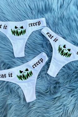 Y2K Grunge Scary Pumpkin Cropped Hoodie & Panty Loungewear Set - Retro 90s Summer Outfit