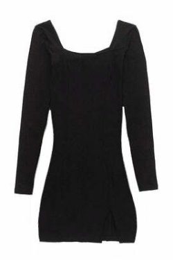 Y2K Grunge Side Slit Mini Dress - Retro 90s Summer Outfit, Perfect for Parties and Club Nights