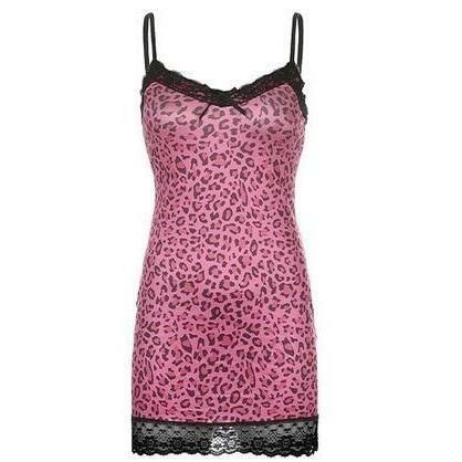 Y2K Grunge Side Split Mini Dress - 90s Fashion, Retro Summer Outfit, Gothic Y2K Style
