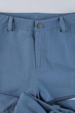 Y2K Grunge Side Split Pants - Retro 90s Fashion, Summer Outfits, and Club Party Looks