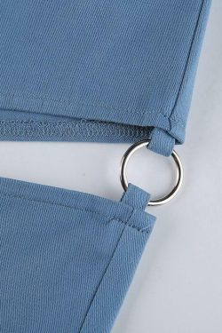 Y2K Grunge Side Split Pants - Retro 90s Fashion, Summer Outfits, and Club Party Looks