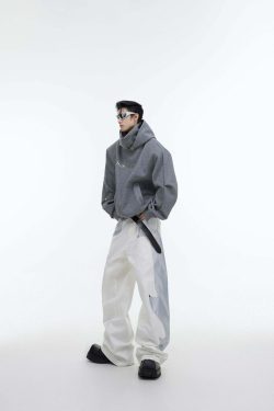 Y2K Grunge Silver-Studded Logo Hoodie - Retro 90s Fashion, Summer Outfits, and Clubwear