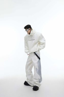Y2K Grunge Silver-Studded Logo Hoodie - Retro 90s Fashion, Summer Outfits, and Clubwear
