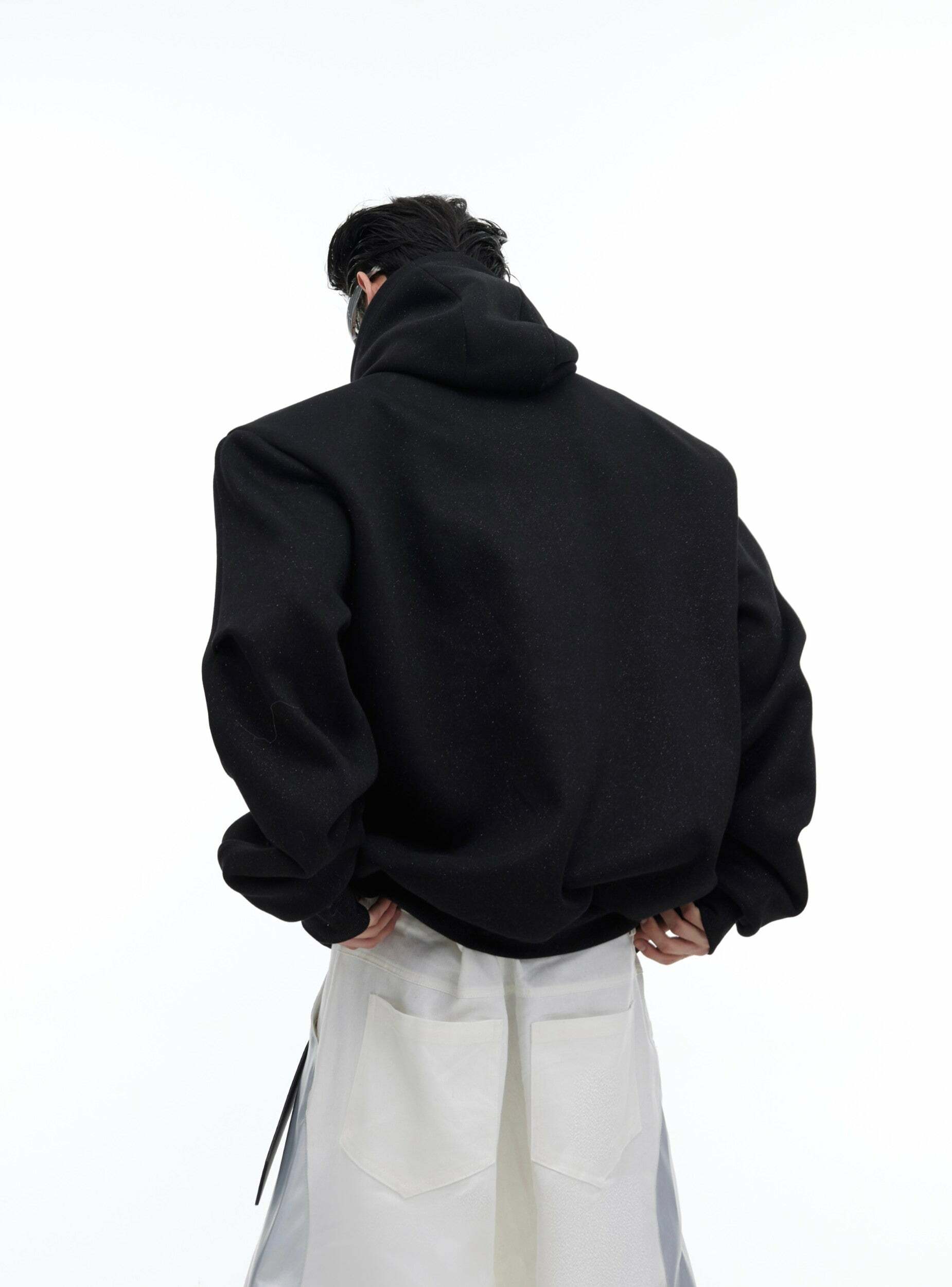 Y2K Grunge Silver-Studded Logo Hoodie - Retro 90s Fashion, Summer Outfits, and Clubwear