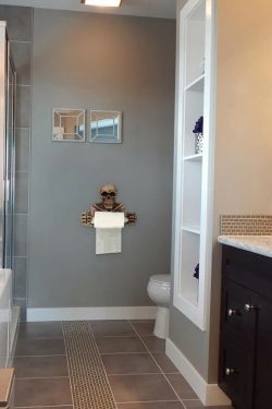 Y2K Grunge Skeleton Toilet Paper Holder - Retro 90s Goth Home Decor for Y2K Fashion Enthusiasts