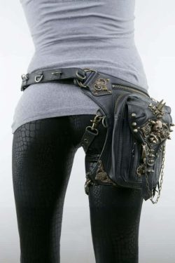 Y2K Grunge Skull Convertible Bag - Retro 90s Fashion, Gothic Y2K, Pastel Goth, Y2K Club Outfit