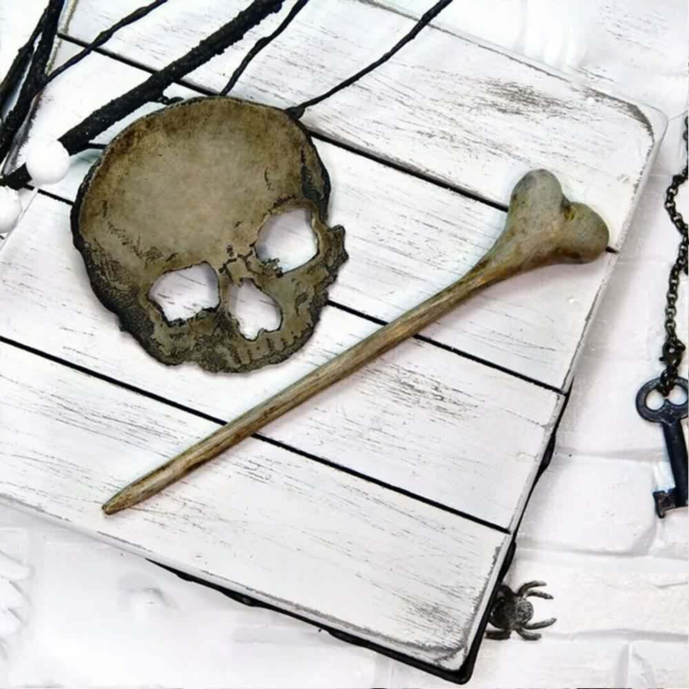 Y2K Grunge Skull Hair Pin - Retro 90s Punk Metal Gothic Accessory for Y2K Outfits & Hairstyles