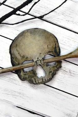 Y2K Grunge Skull Hair Pin - Retro 90s Punk Metal Gothic Accessory for Y2K Outfits & Hairstyles