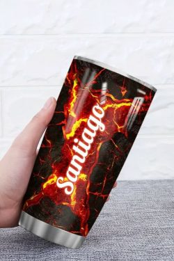 Y2K Grunge Skull Lava Stainless Steel Custom Tumbler - Retro 90s Fashion & Summer Vibes