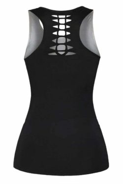 Y2K Grunge Skull Tank Top with Purple Glowing Rose - Retro 90s Summer Outfit