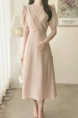 Y2K Grunge Sky Chest Wrap Long Dress - 90s Fashion, Retro Summer Outfit, Pastel Goth Style