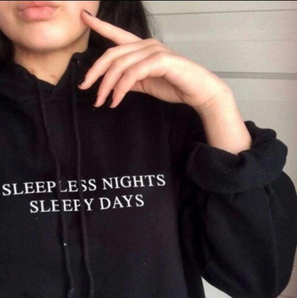 Y2K Grunge Sleepless Nights Hoodie - Retro 90s Fashion, Summer Outfits, and Pastel Goth Style