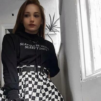 Y2K Grunge Sleepless Nights Hoodie - Retro 90s Fashion, Summer Outfits, and Pastel Goth Style