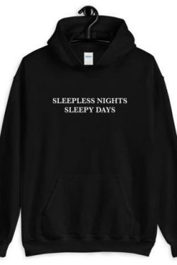 Y2K Grunge Sleepless Nights Hoodie - Retro 90s Fashion, Summer Outfits, and Pastel Goth Style