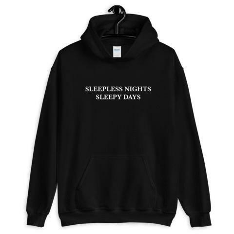 Y2K Grunge Sleepless Nights Hoodie - Retro 90s Fashion, Summer Outfits, and Pastel Goth Style