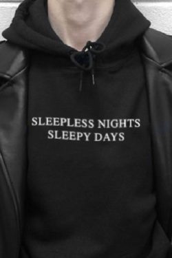 Y2K Grunge Sleepless Nights Hoodie - Retro 90s Fashion, Summer Outfits, and Pastel Goth Style