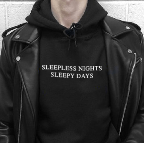 Y2K Grunge Sleepless Nights Hoodie - Retro 90s Fashion, Summer Outfits, and Pastel Goth Style