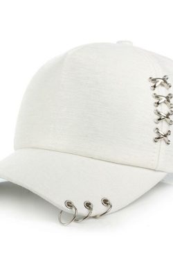 Y2K Grunge Snapback Hat - Retro 90s Fashion, Gothic Y2K, Summer Y2K Outfits, Y2K