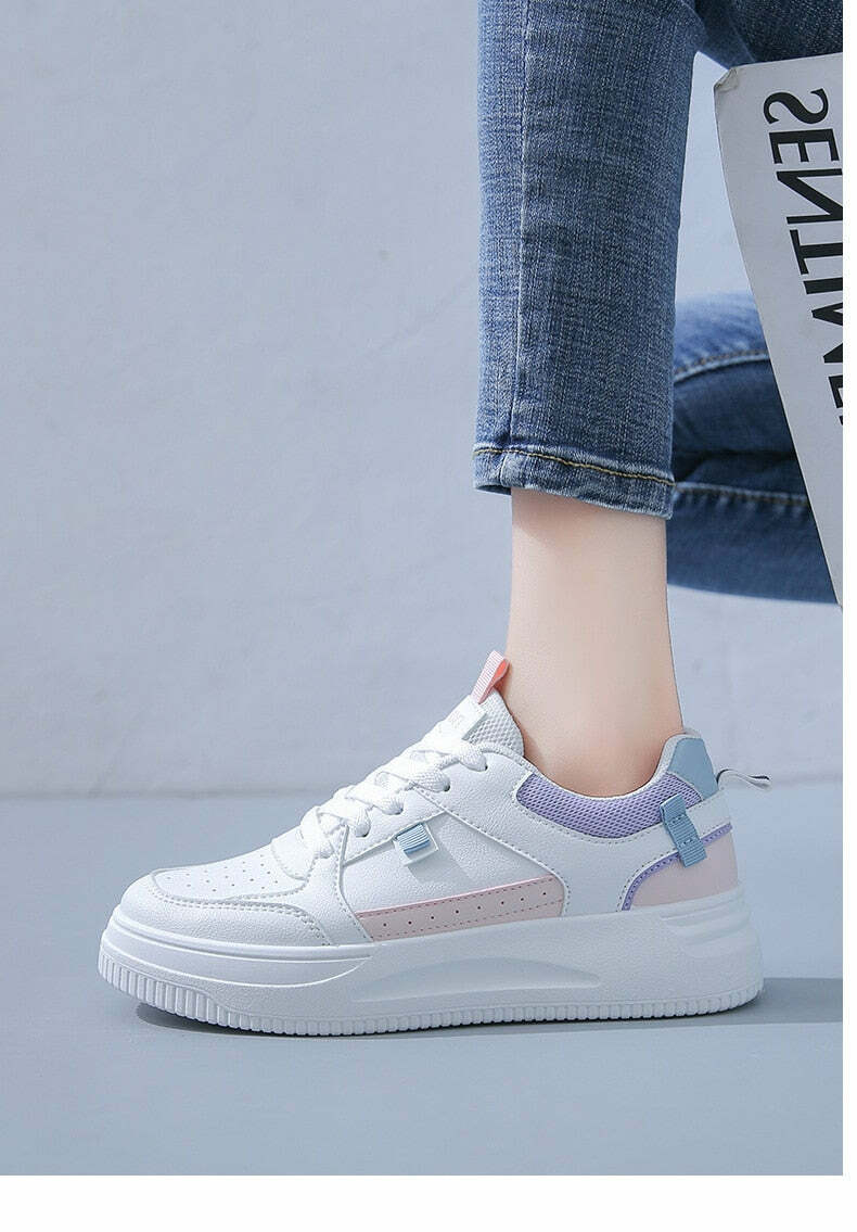 Y2K Grunge Soft Girl Kawaii Aesthetic Sneakers - 90s Retro Summer Outfits & Pastel Goth Style