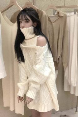 Y2K Grunge Soft Girl Turtleneck Sweater Pullover - 90s Retro Summer & Party Outfit