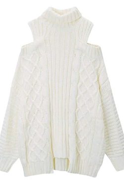 Y2K Grunge Soft Girl Turtleneck Sweater Pullover - 90s Retro Summer & Party Outfit