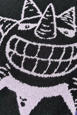 Y2K Grunge Soul Eater Sweater - Retro 90s Fashion, Pastel Goth, Y2K Club & Party Outfits