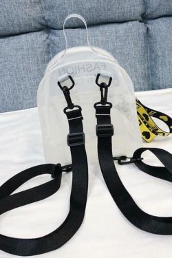 Y2K Grunge Sour Puff Mini Transparent Backpacks - 90s Fashion, Retro Style, Pastel Goth Outfits