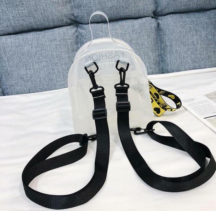 Y2K Grunge Sour Puff Mini Transparent Backpacks - 90s Fashion, Retro Style, Pastel Goth Outfits