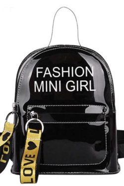 Y2K Grunge Sour Puff Mini Transparent Backpacks - 90s Fashion, Retro Style, Pastel Goth Outfits