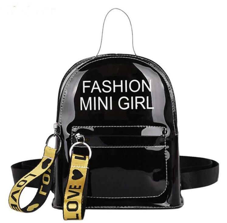 Y2K Grunge Sour Puff Mini Transparent Backpacks - 90s Fashion, Retro Style, Pastel Goth Outfits