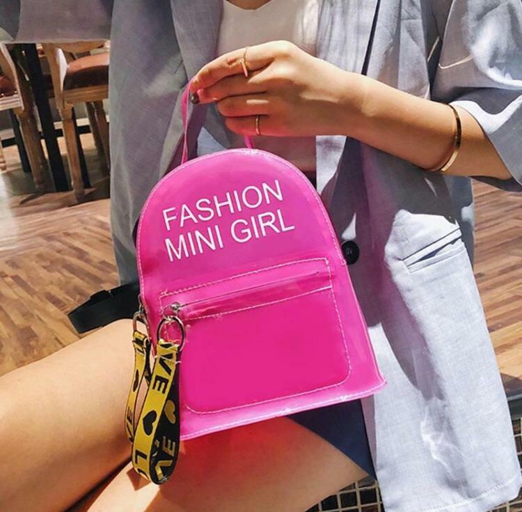 Y2K Grunge Sour Puff Mini Transparent Backpacks - 90s Fashion, Retro Style, Pastel Goth Outfits