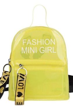 Y2K Grunge Sour Puff Mini Transparent Backpacks - 90s Fashion, Retro Style, Pastel Goth Outfits