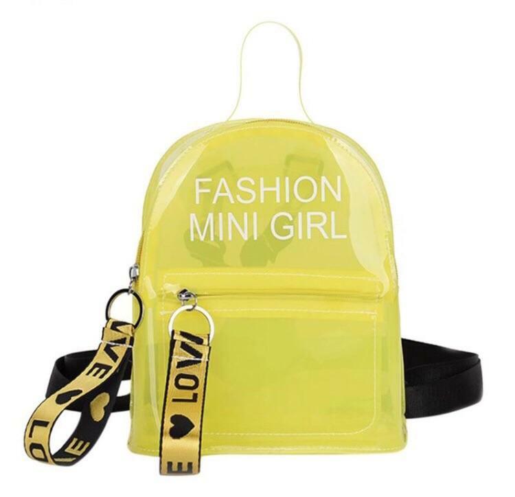 Y2K Grunge Sour Puff Mini Transparent Backpacks - 90s Fashion, Retro Style, Pastel Goth Outfits